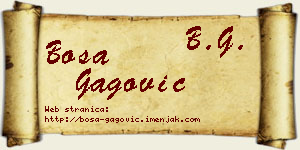 Bosa Gagović vizit kartica